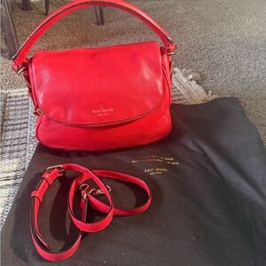 kate spade New York pink Leather Shoulder Bag with Removable Strap